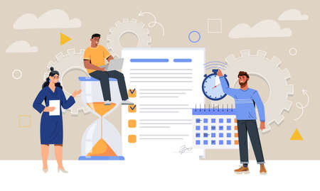 Time management conceptのイラスト素材