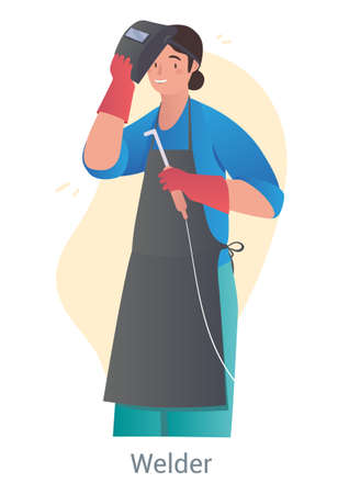 Woman welder conceptのイラスト素材