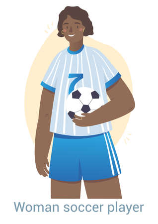 Woman soccer playerのイラスト素材