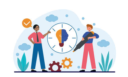 Time of creativity or hour of geniusのイラスト素材