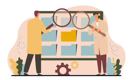 Search document or file conceptのイラスト素材