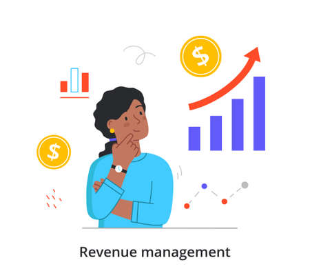 Revenue management conceptのイラスト素材