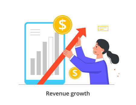 Revenue growth conceptのイラスト素材