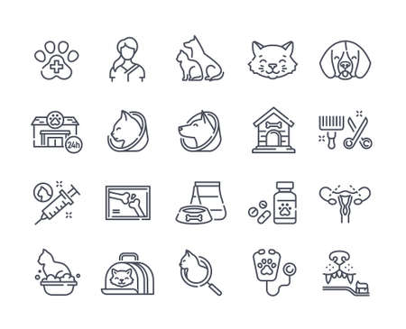 Veterinerian icons setのイラスト素材