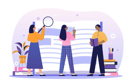 Searching knowledge conceptのイラスト素材