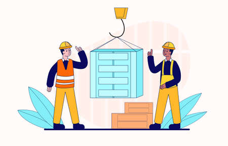 Cargo shipping service conceptのイラスト素材