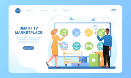 Smart TV marketplaceのイラスト素材