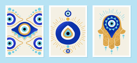 Set of turkish eyeのイラスト素材