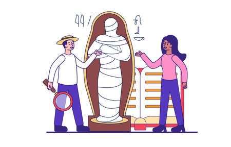 Archaeologists have found mummyのイラスト素材