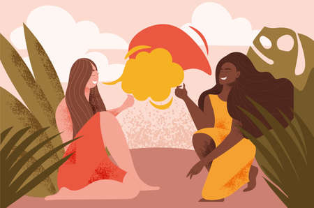 Communication speech conceptのイラスト素材