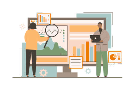Business Data Analysis conceptのイラスト素材