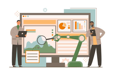 Automated testing conceptのイラスト素材