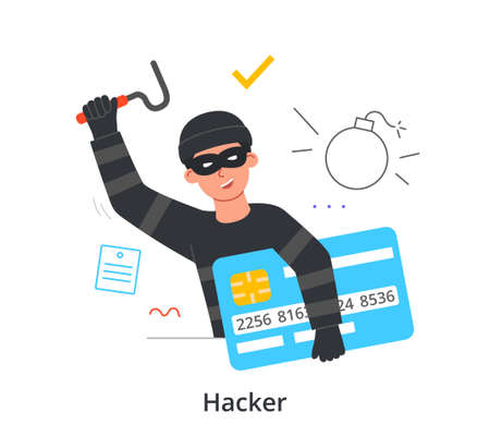Cyber crime conceptのイラスト素材