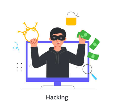 Cyber crime conceptのイラスト素材