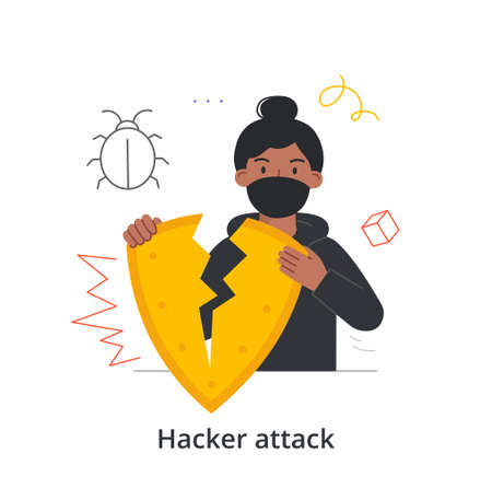 Hacker Attack conceptのイラスト素材