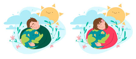 Earth with loveのイラスト素材