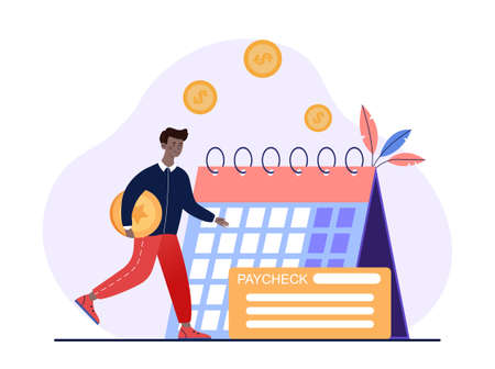 Day of payment of bills conceptのイラスト素材