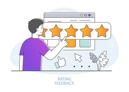 User feedback rating conceptのイラスト素材