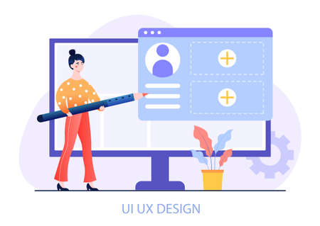 Web design conceptのイラスト素材