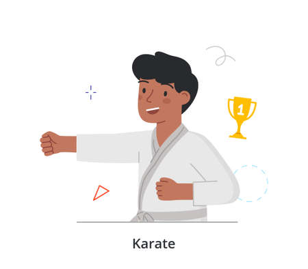 Karate boy conceptのイラスト素材