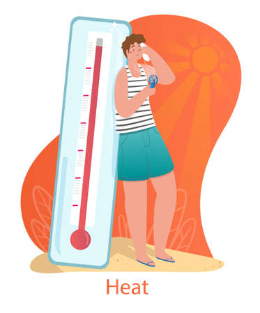 Hot weather conceptのイラスト素材