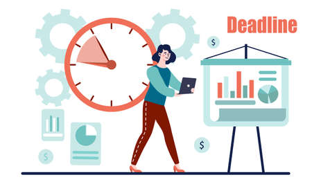 Deadlines respect conceptのイラスト素材