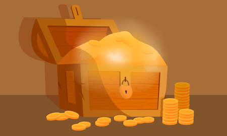 Treasure chest conceptのイラスト素材
