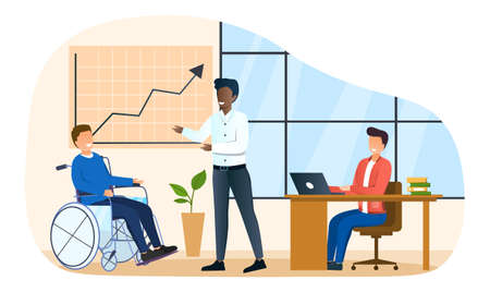 Inclusive office conceptのイラスト素材