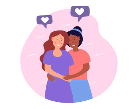 Concept of friendship dayのイラスト素材