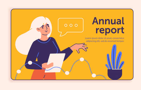 Concept of annual reportのイラスト素材