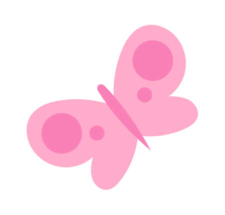 Simple pink butterflyのイラスト素材