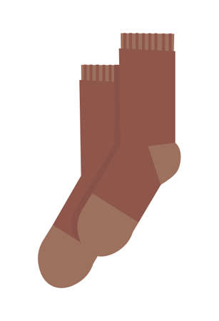 Sticker of brown socksのイラスト素材