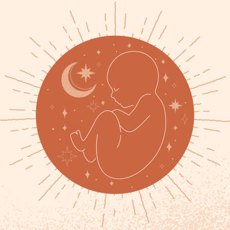 Newborn baby conceptのイラスト素材