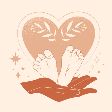 Motherhood and child care conceptのイラスト素材