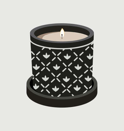 Black candles stickerのイラスト素材