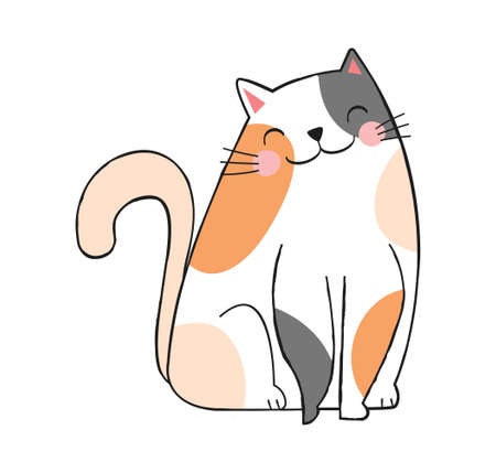 Cute smiling catのイラスト素材