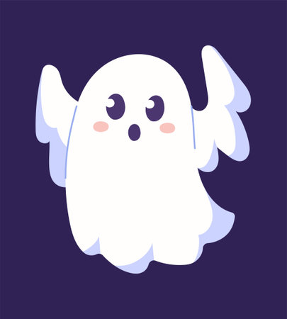 Cute ghost scaresのイラスト素材