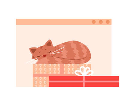 Christmas Online conceptのイラスト素材