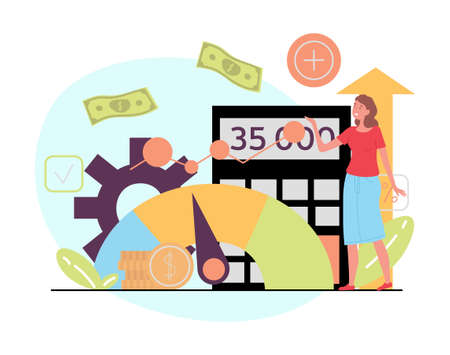 Cost optimization conceptのイラスト素材