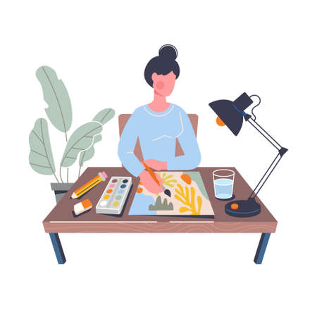 Creative workplace conceptのイラスト素材