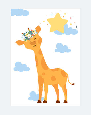 Poster with animal conceptのイラスト素材