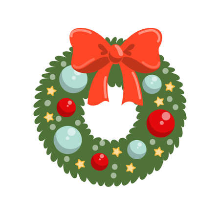 Colorful Christmas Stickerのイラスト素材