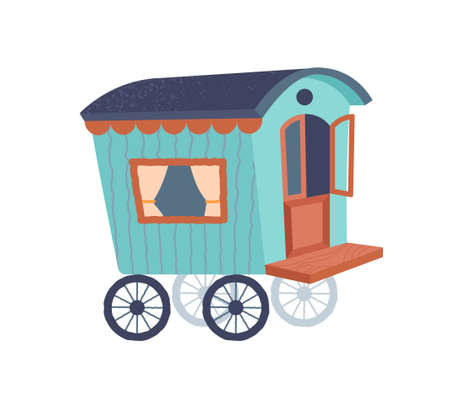 Camping trailer stickerのイラスト素材