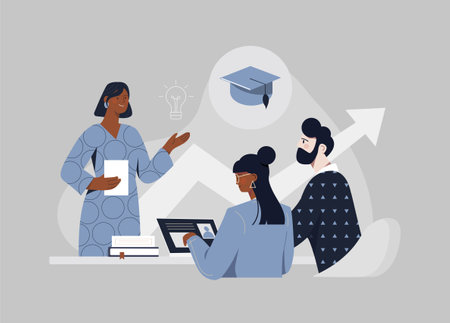 Professional development conceptのイラスト素材