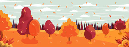 Autumn landscape conceptのイラスト素材