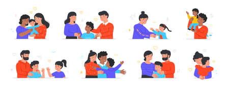Scene of kid adoptionのイラスト素材