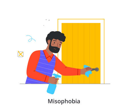 Phobias and fears conceptのイラスト素材