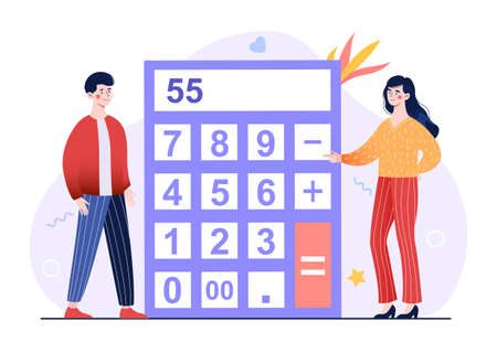 Concept of calculator appのイラスト素材