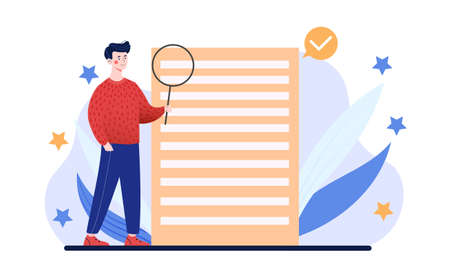 View report conceptのイラスト素材