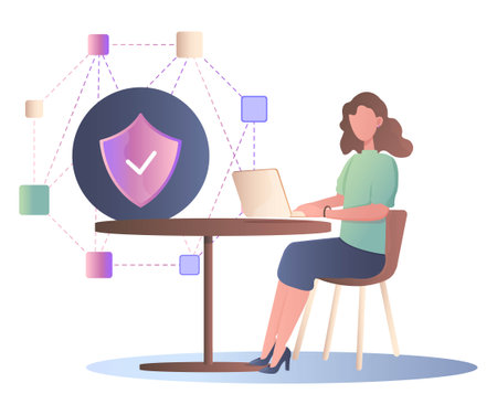 Concept of decentralized applicationのイラスト素材